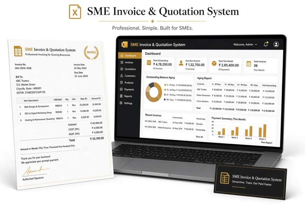 SME Business Documents Starter Kit | Invoice, Quotation, Receipt & Purchase order