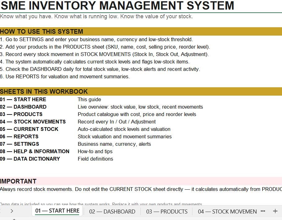 SME Inventory Management System