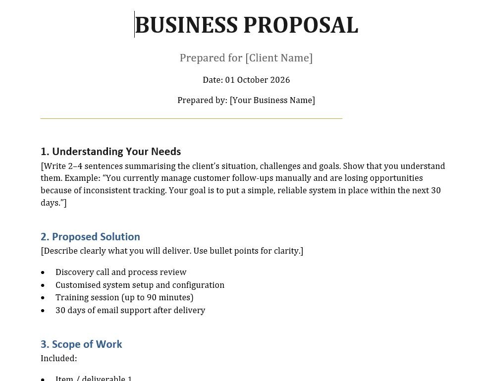 SME Proposal and Service Agreement Templates