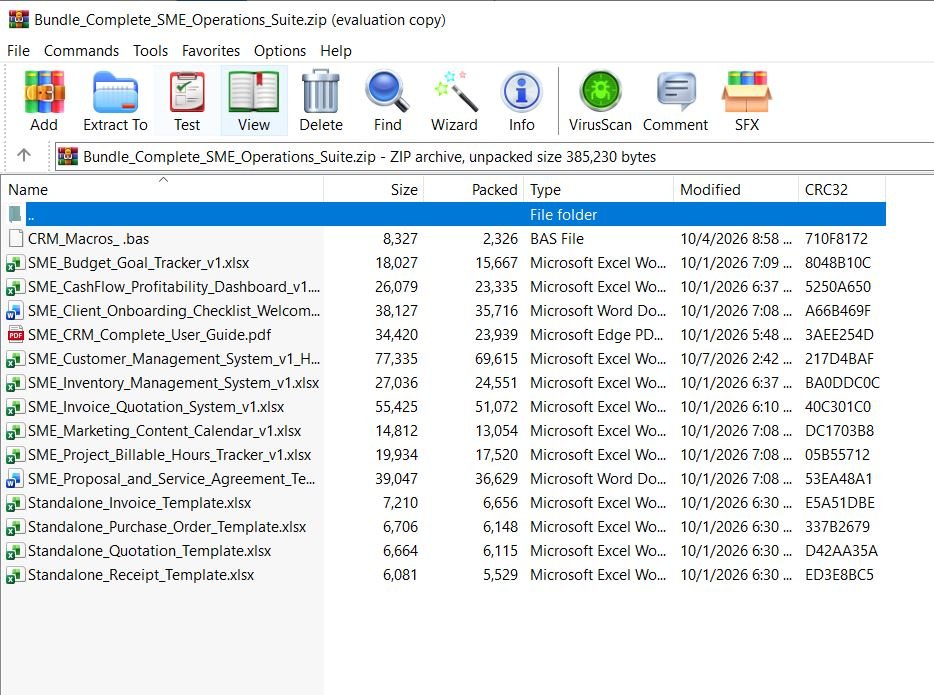 SME Operations Suite overview